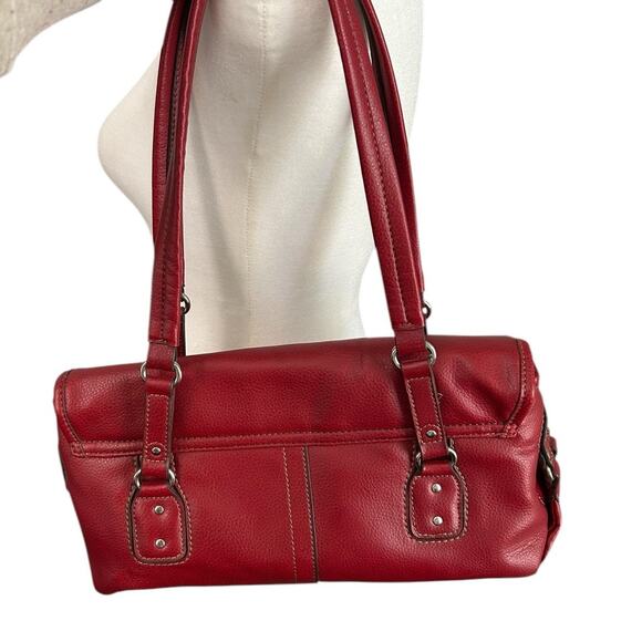 Vintage Y2K Relic by Fossil Red Vegan Leather Shoulder Bag Handbag - Picture 5 of 9